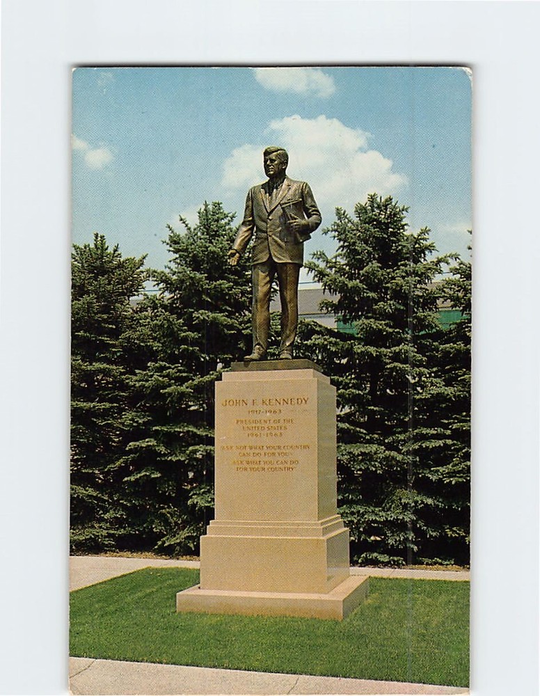 Postcard John F. Kennedy Memorial McKeesport Pennsylvania USA