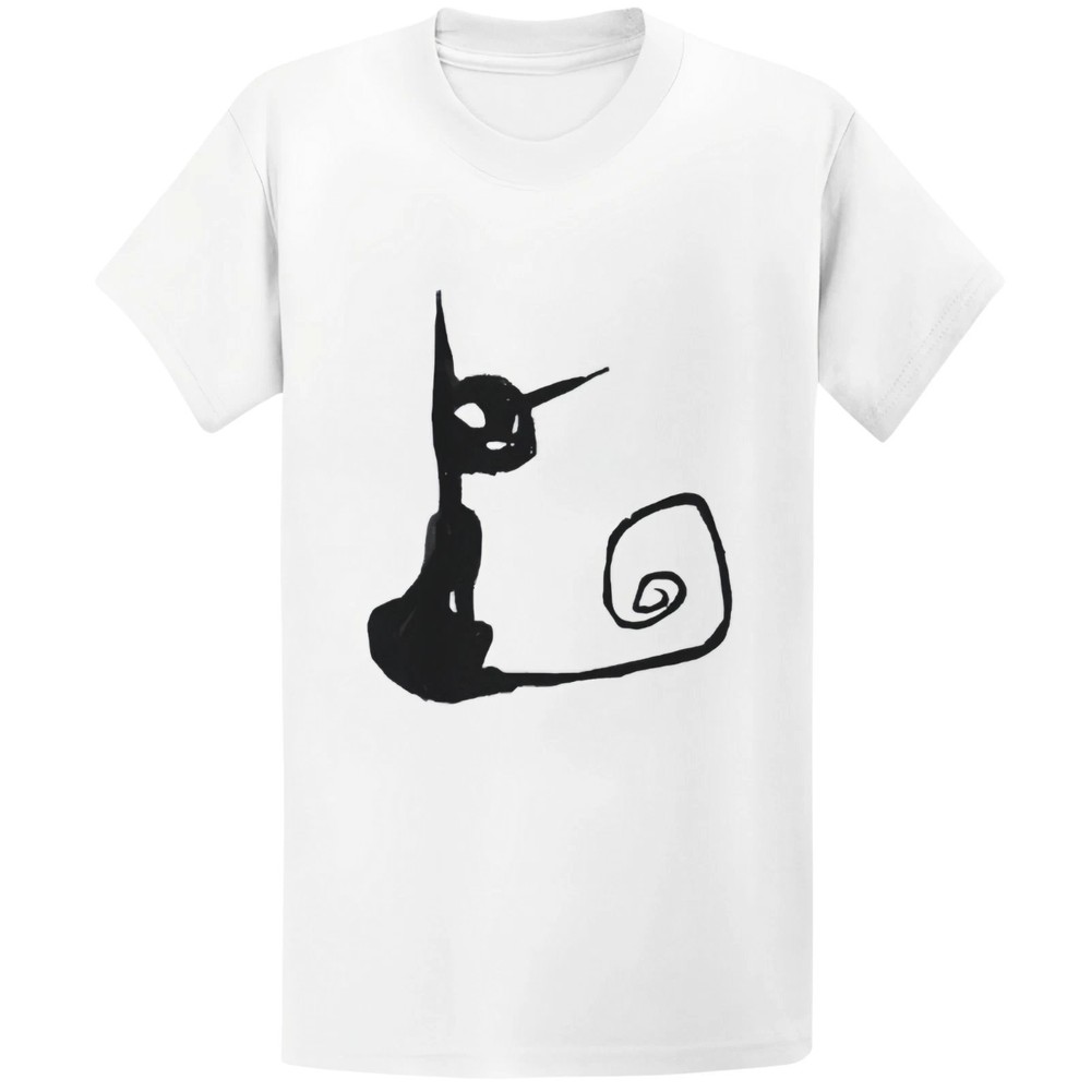Picasso Cat Abstract Art Minimalist Vintage Graphic T-Shirt-image