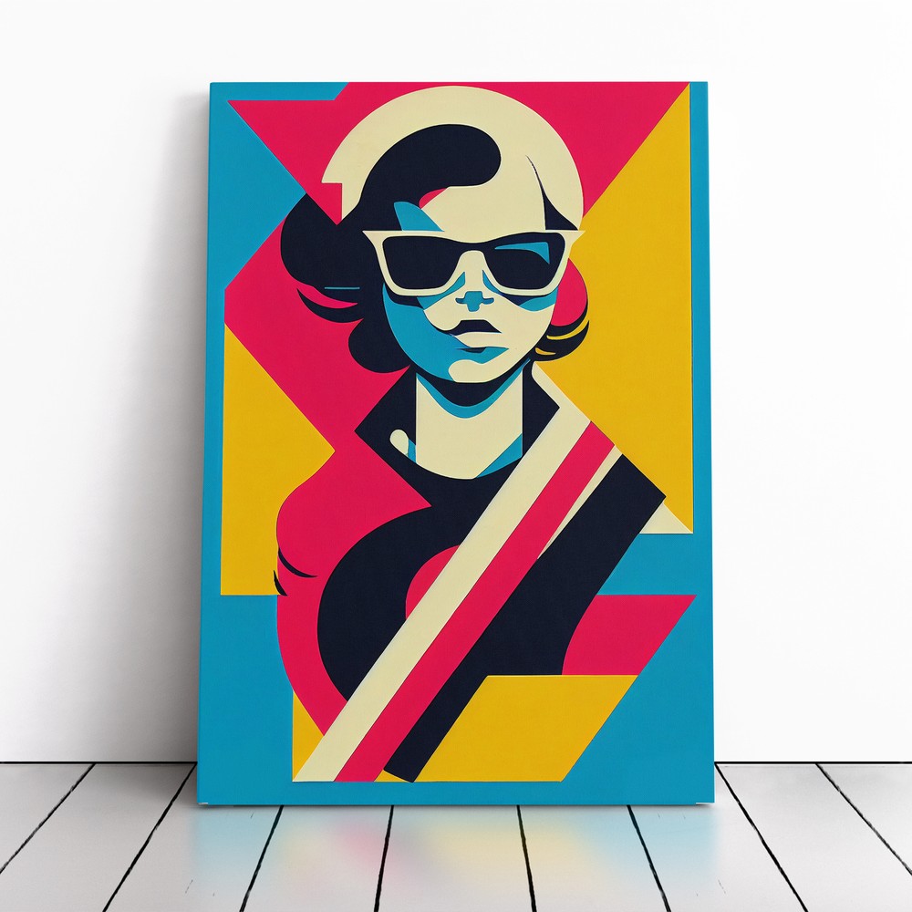 Pop Art Woman Canvas Wall Art Print Framed Picture Decor Dining Room Living Room