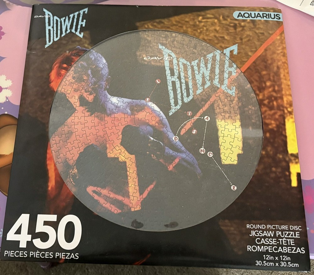 David Bowie Let’s Dance Round Picture Disc 450 Piece Jigsaw Puzzle New Aquarius