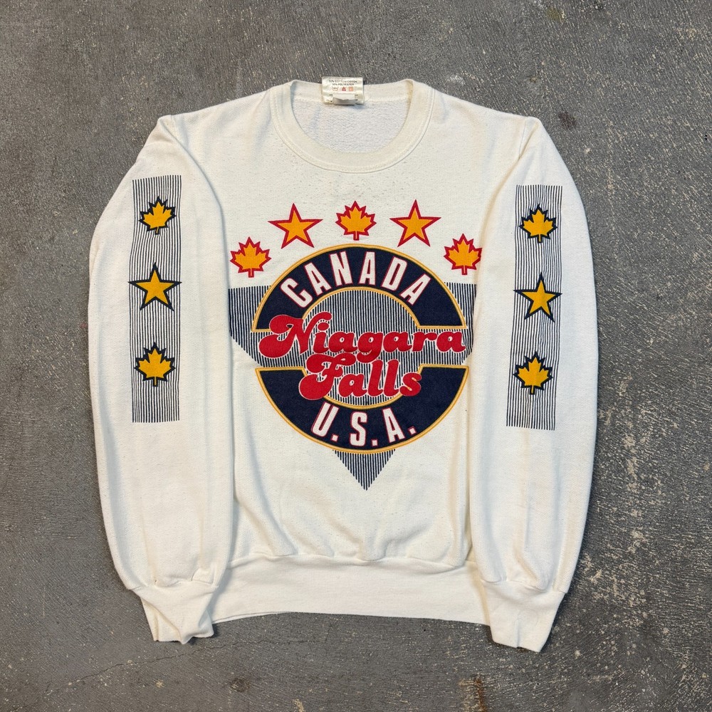 Vtg 70s-80s Niagara Falls Sweatshirt - White