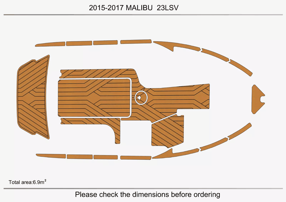 2017 Malibu 23 Lsv Swim Platform Cockpit Boat EVA Pads Foam Teak Deck Flooring