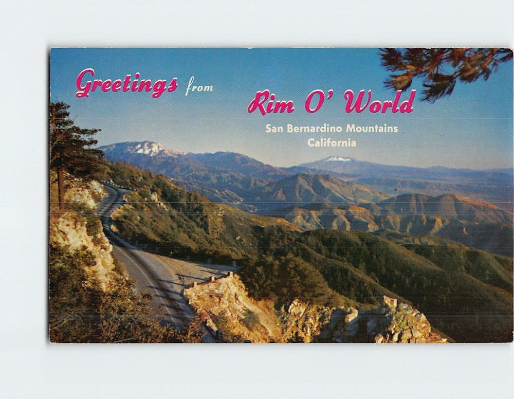 Postcard Rim O' World San Bernardino Mountains California USA