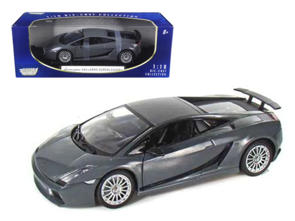 Lamborghini Gallardo Superleggera 1/18 Grey Diecast Model Car Motormax  