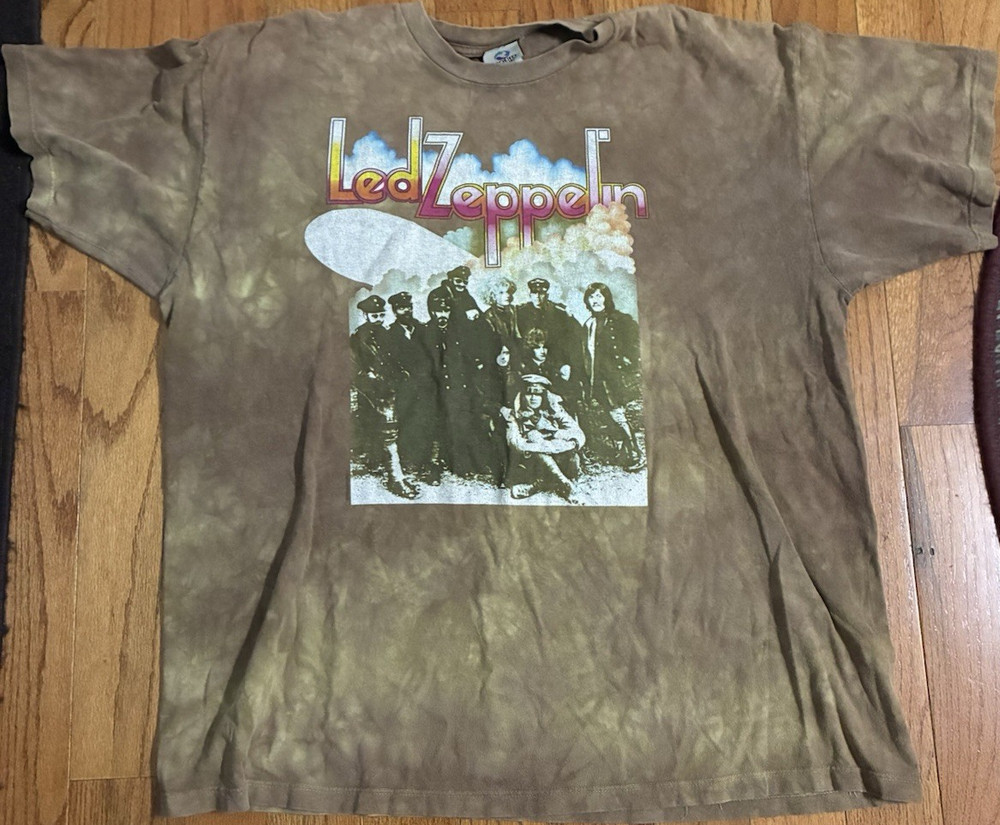 Vintage 90s Liquid Blue Led Zeppelin XXL Tee
