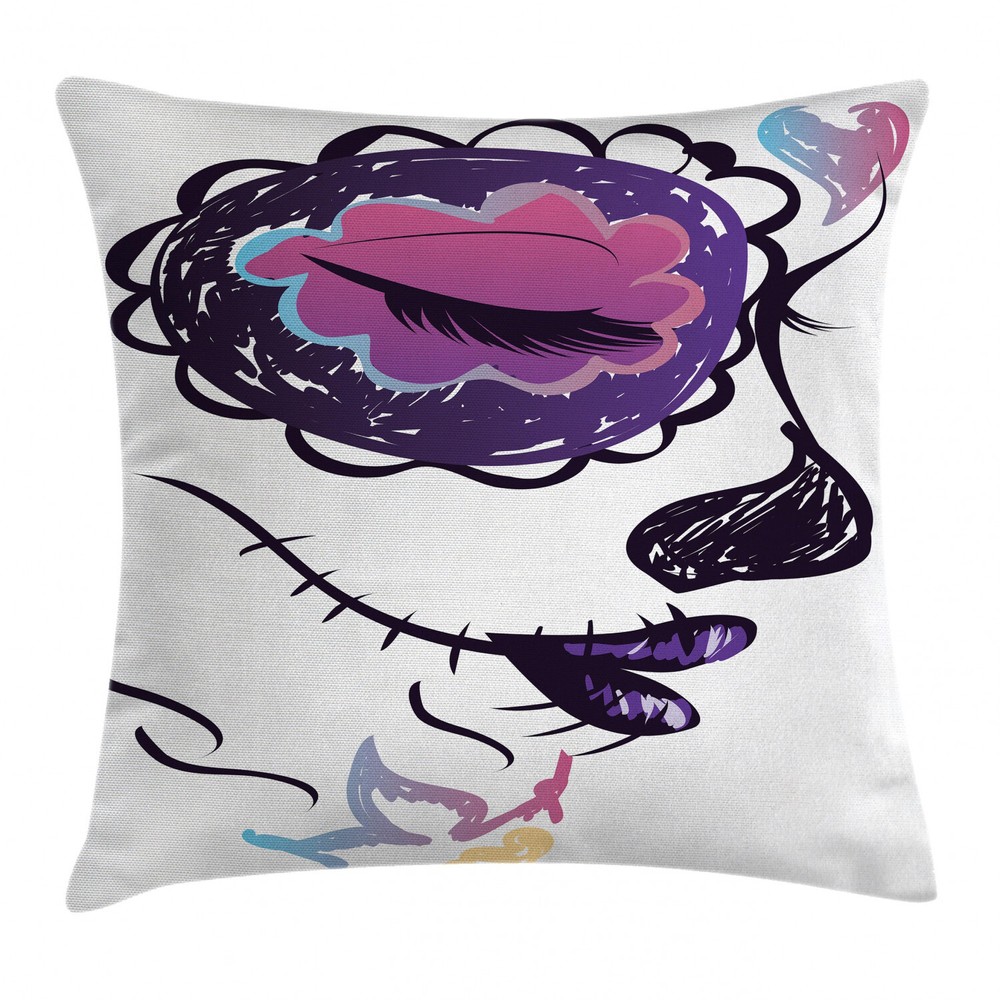 Mexican Sugar Skull Girl Square Pillow Cover 24 Inches Cushion Case