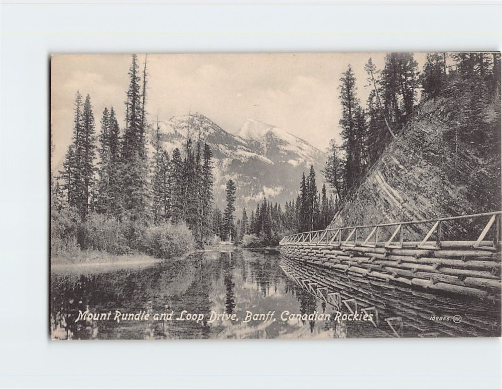 Postcard Mount Rundle & Loop Drive Banff Canadian Rockies Canada