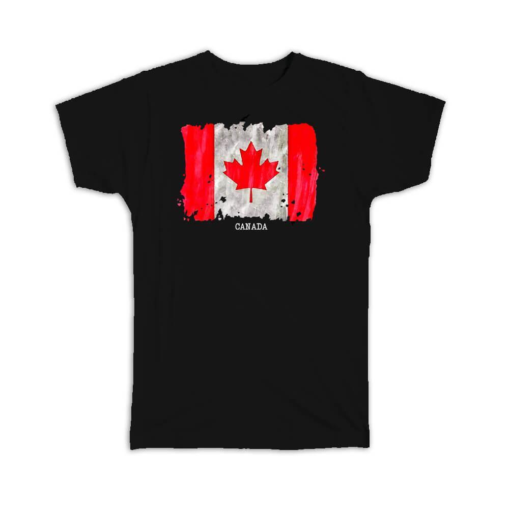 Canada Flag Watercolor T-Shirt for Travelers & Expats