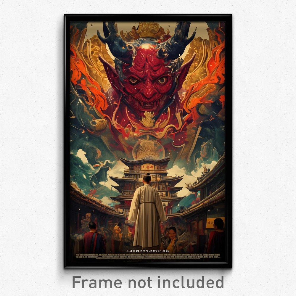 Korean Shifty Abbey Retro Psychedelic Art Film Poster