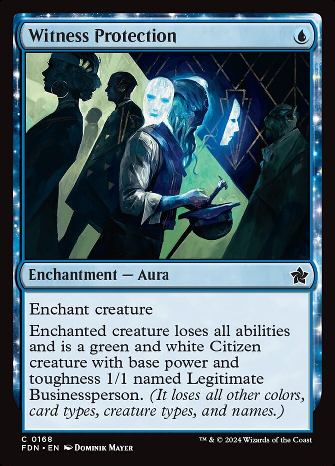 MTG Magic the Gathering Witness Protection (168/789) Foundations LP