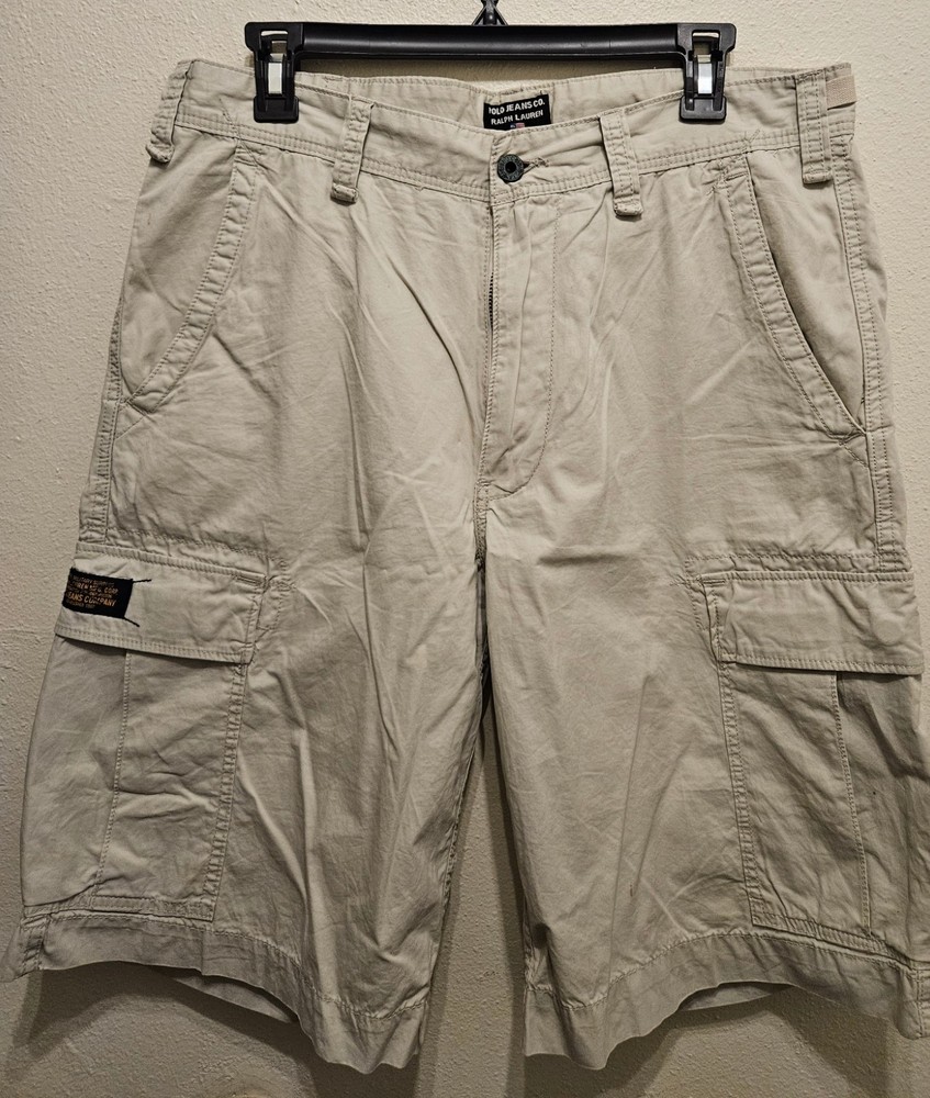 Polo Jeans Co Ralph Lauren Cargo Shorts Mens Sz 33  Military Ripstop