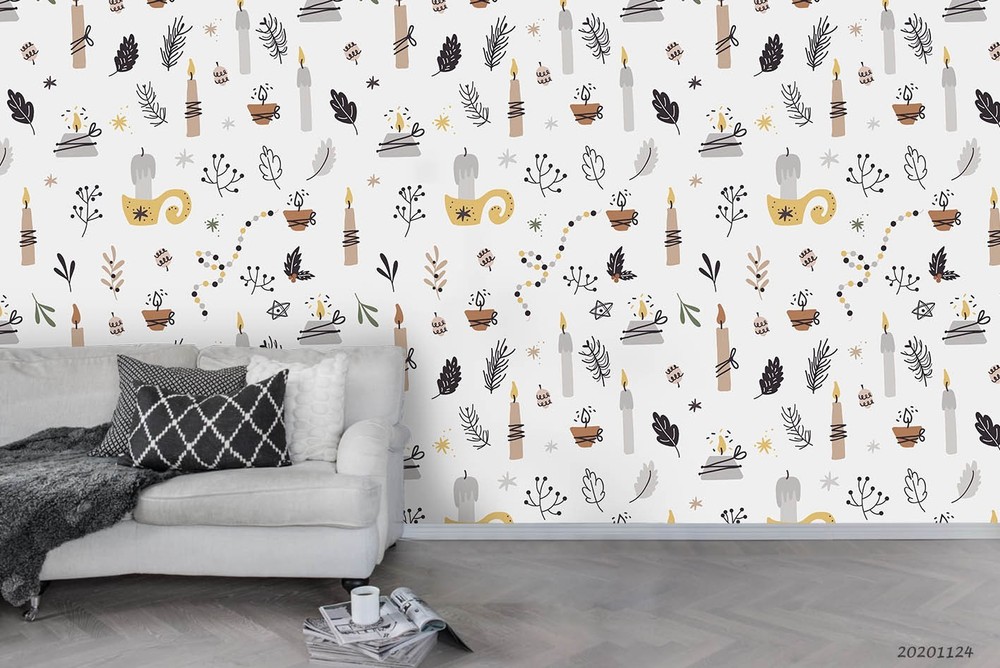 3D Christmas Themes Pattern Wall Murals Wallpaper Murals Wall Sticker 2