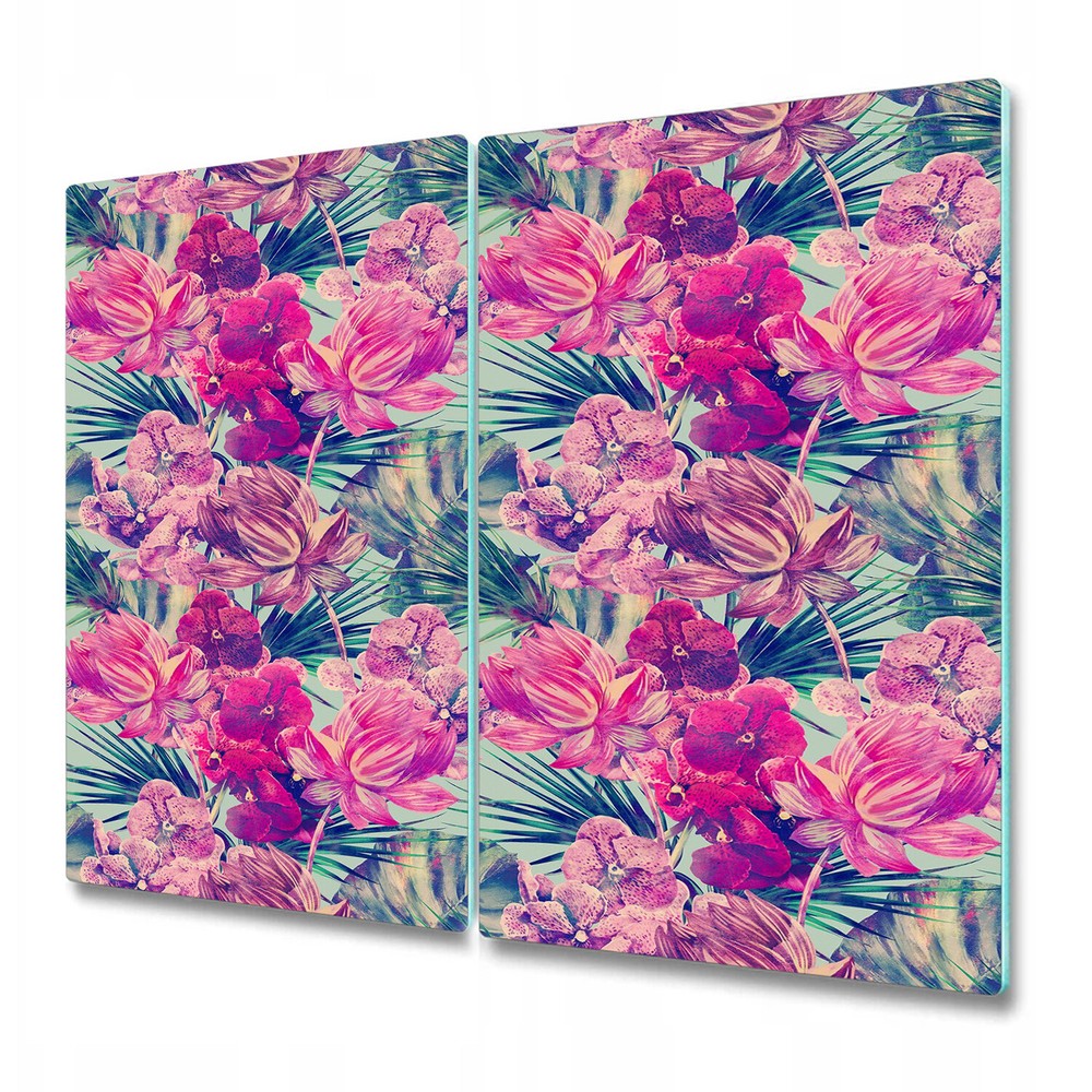 Glass Surface Protector Pink Tropical and Tropical Tropical Print 2x30x52
