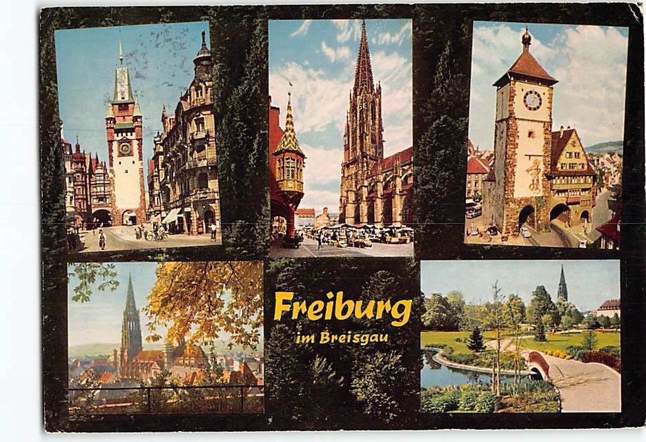 Postcard Scenes & Views Freiburg im Breisgau Germany