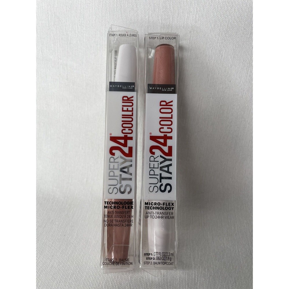 2-Pack Maybelline Super Stay 24 Liquid Lipstick Duo in Constant Toast 136 with 2-Step Longwear Formula  