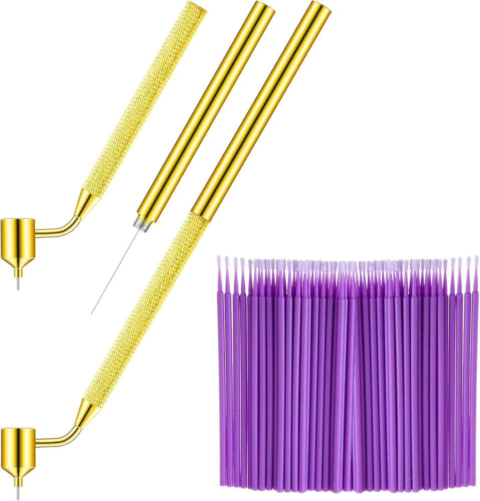 100 Pack 0.5mm Fine Tip Touch Up Paint Brushes for Repair and Detailing