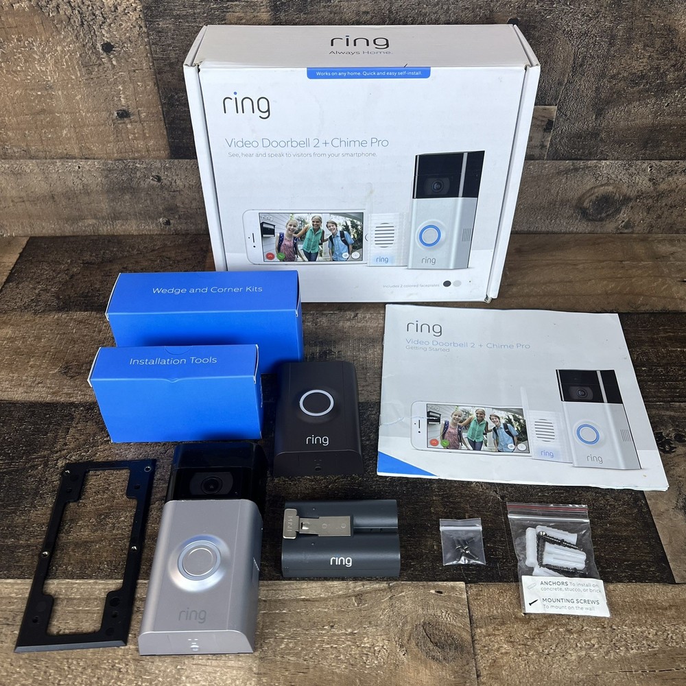 Ring Video Doorbell 2 for Parts/Repair with Angle Mounts - No Chime - Registered