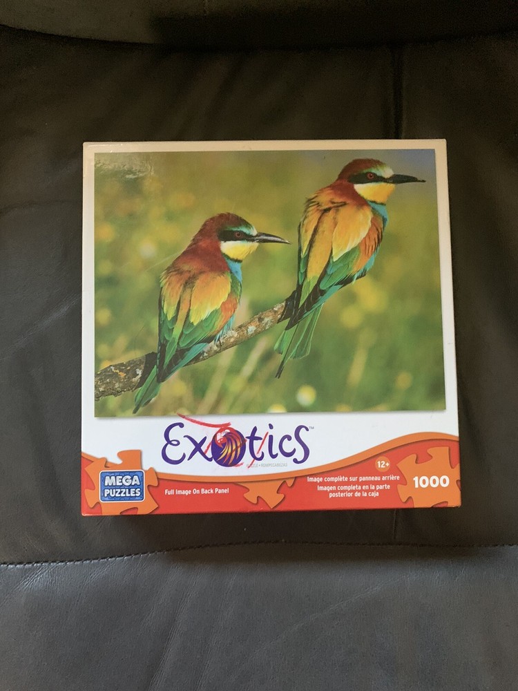 Mega Puzzles Exotics Series Birds Puzzle 1000 Piece NEW in Box