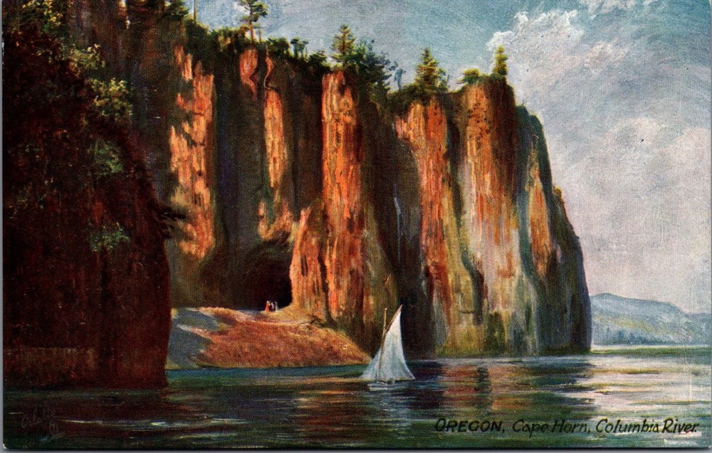 Oregon Cape Horn Columbia River Postcard Raphael Tuck Oilette 3026