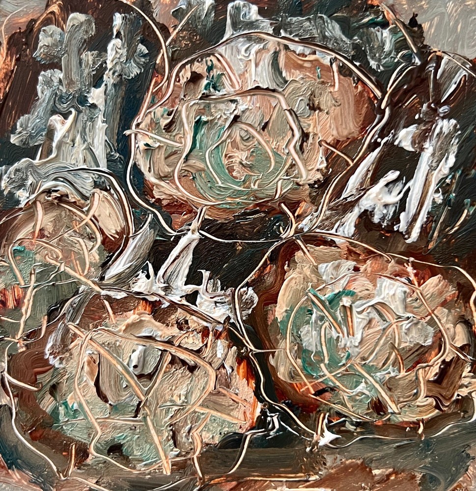 Firewood Oil Painting Impressionism Forest Art Cozy Winter Aesthetic Wall Decor