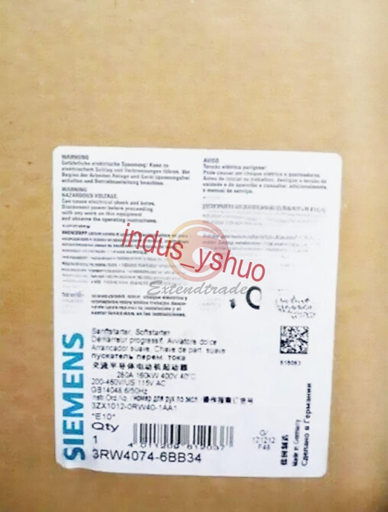 1Pc New Siemens Soft Starter 3Rw4074-6Bb34