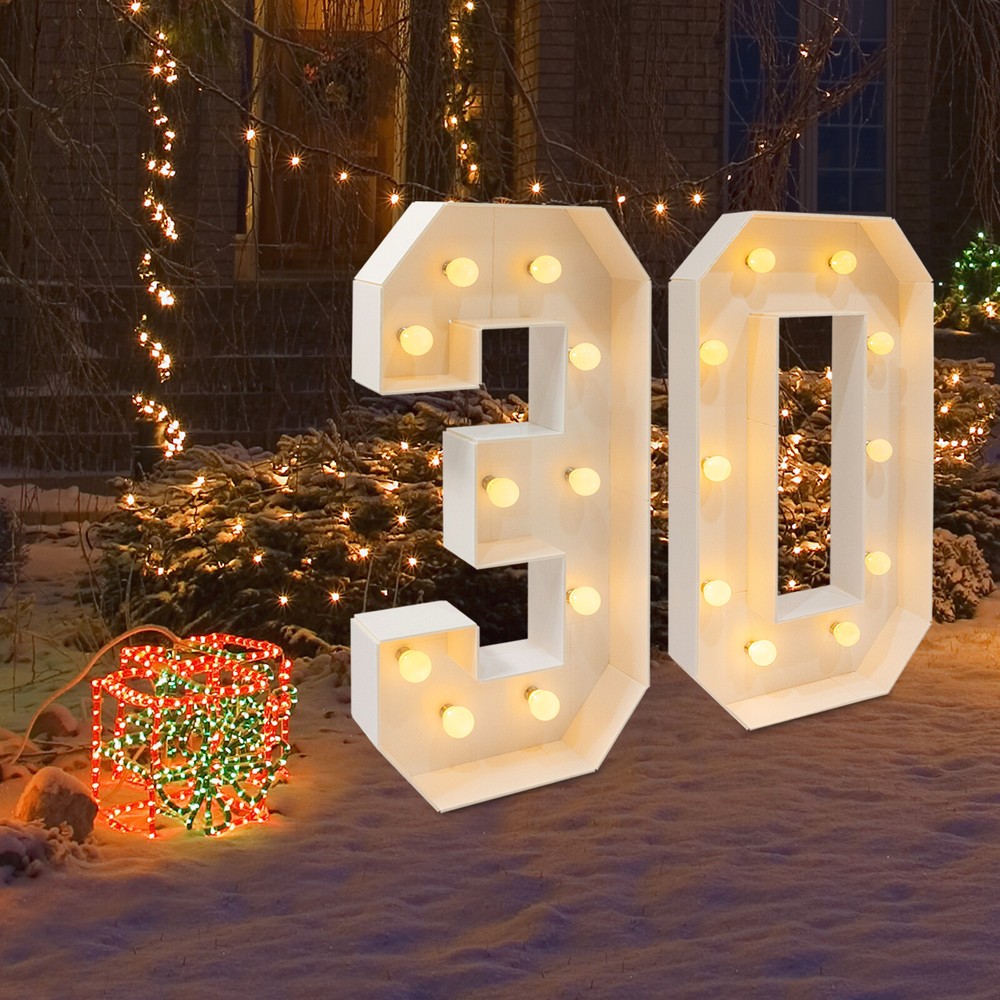 30th Birthday Party Decoration, Light Up Numbers for Birthd, 30 Light Up Numbers