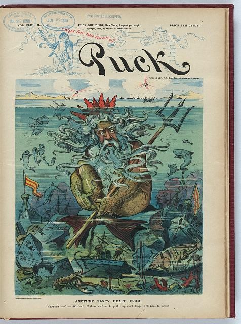 Photo of Puck,Another Party Heard From,1898,Pughe,Spanish American War,Neptune