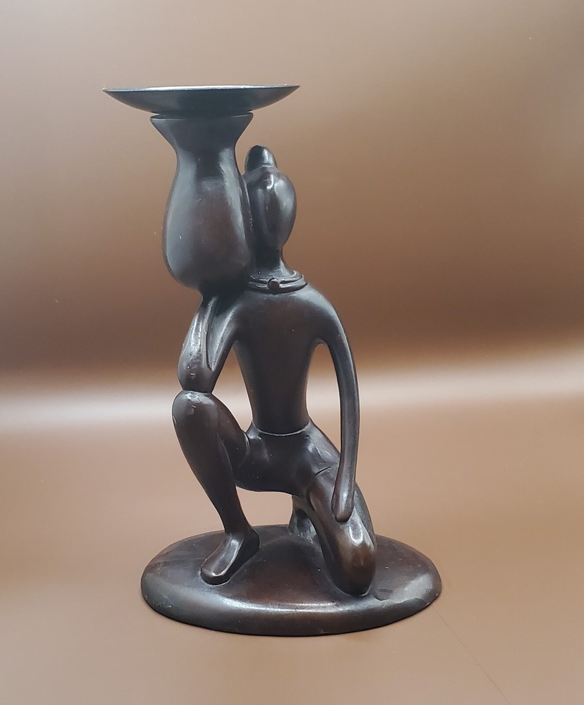 Abstract Lady Holding Jar Candle Holder 7