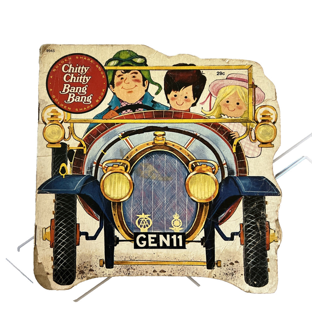 Vintage Golden Shape Book Chitty Chitty Bang Bang 1968 Ian Fleming Car Gen11