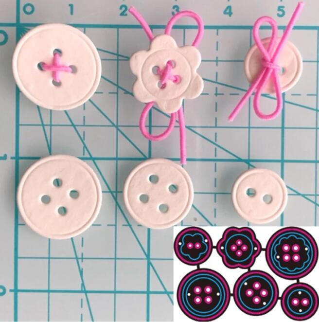 Button Metal Cutting Dies DIY Scrapbooking Paper Card Template Embossing Stencil