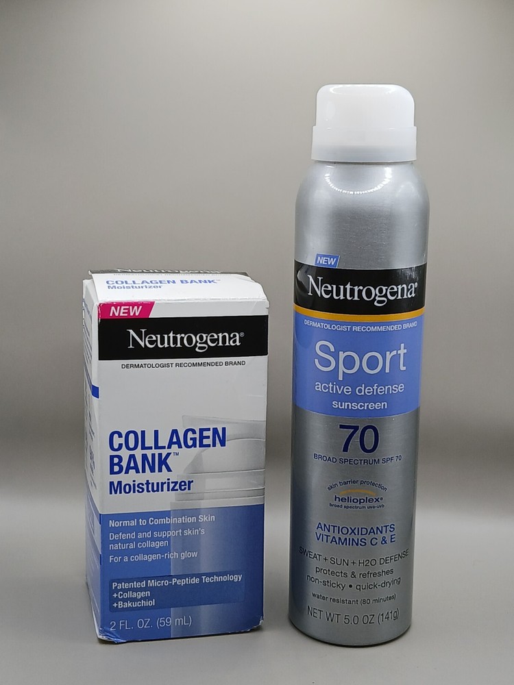 Neutrogena Collagen Bank & Sport 70 Active Defense Sunscreen ( Bundle Set)