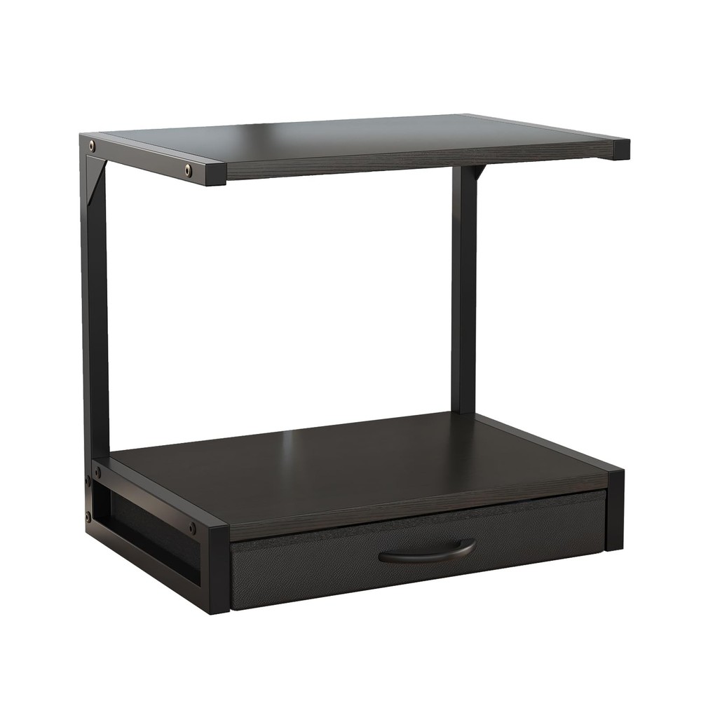 2-Tier Desktop Printer Stand with Storage Shelf for Home Office Desk  