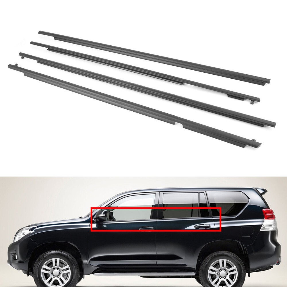 Car Window Belt Weatherstrips Seal Molding Set For Toyota Prado GDJ150 GRJ150
