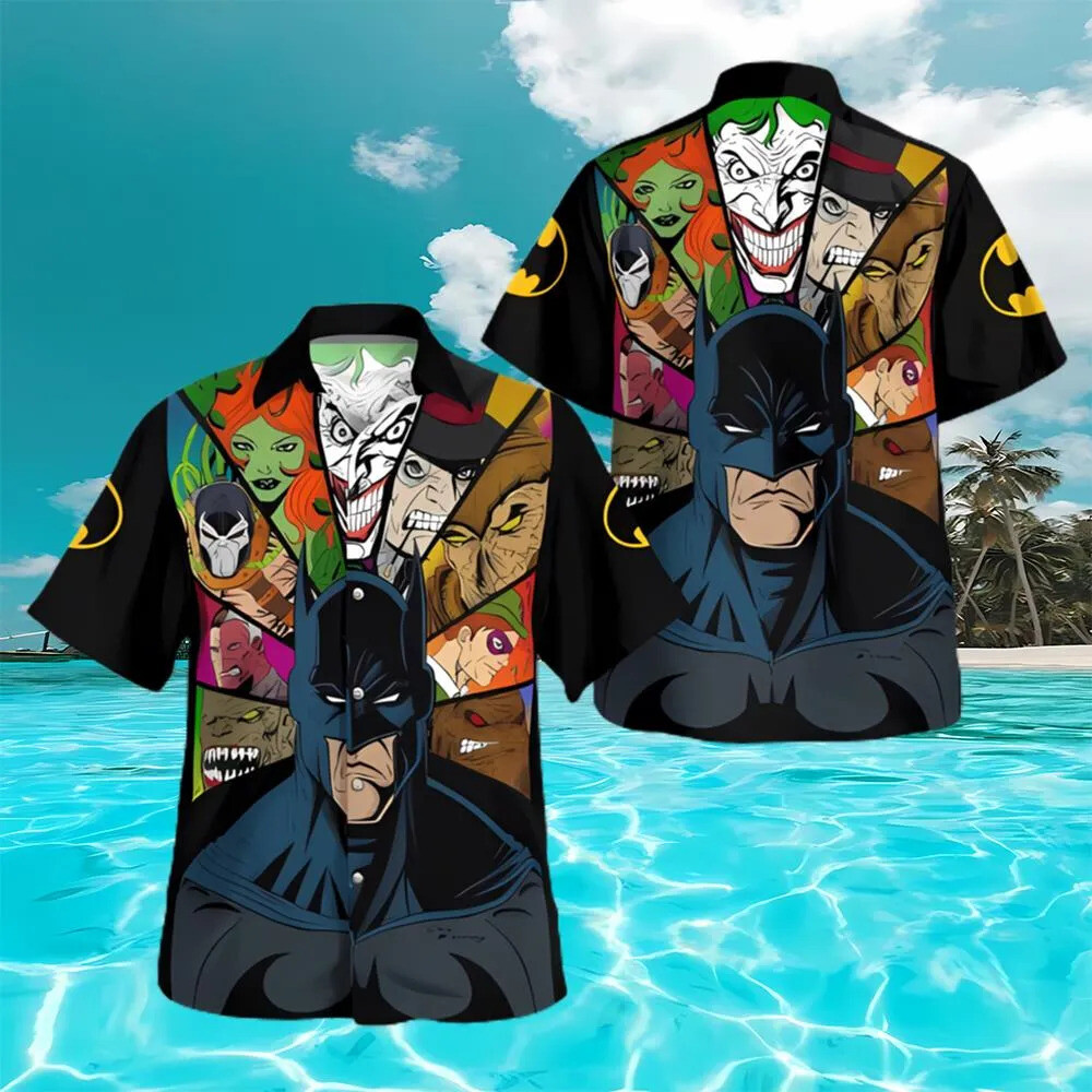 Batman Animated 3D Colorful Graphic Hero Lovers HAWAII SHIRT in US Size for Fans