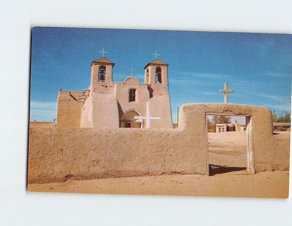 Postcard Ranchos de Taos Church, New Mexico USA