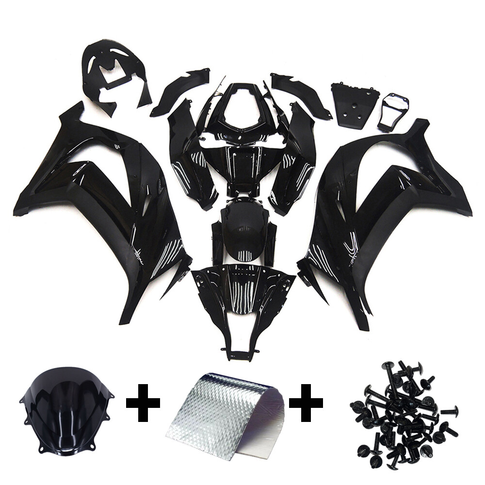 ABS Plastic Black Fairing Kit for Kawasaki 2011-2015 Ninja ZX10R 13 14 Bodywork
