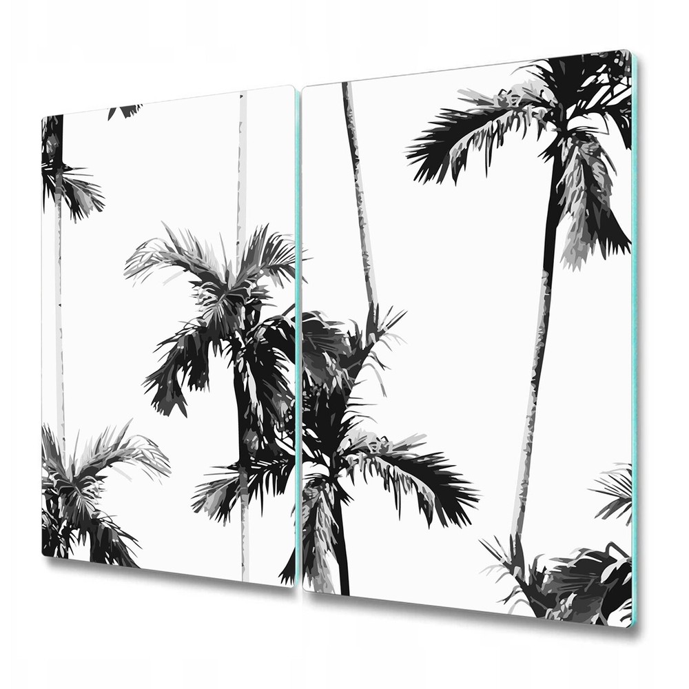 Glass Chopping Board Worktop Saver Palm Palm Leaves Leaves Palm 2x30x52