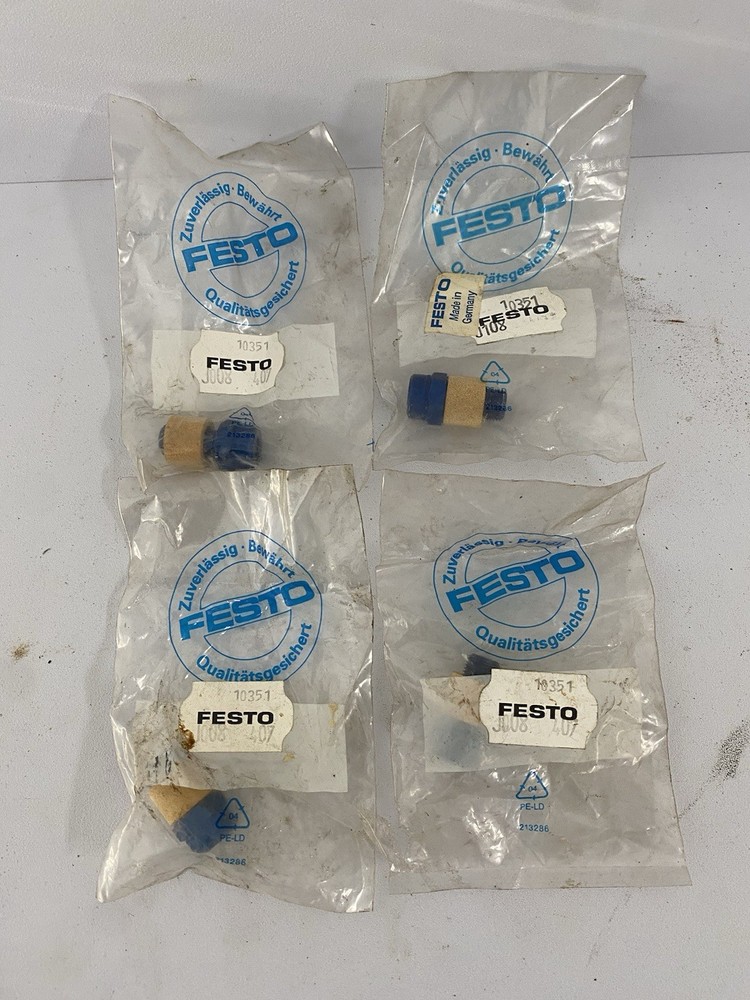 Lot Of 4 FESTO GRE 1/8 10351 EXHAUST AIR FLOW CONTROL VALVE