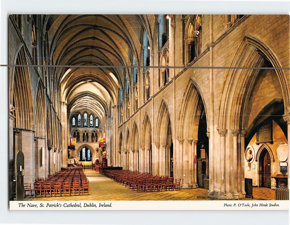 Postcard The Nave St. Patrick's Cathedral Dublin Ireland