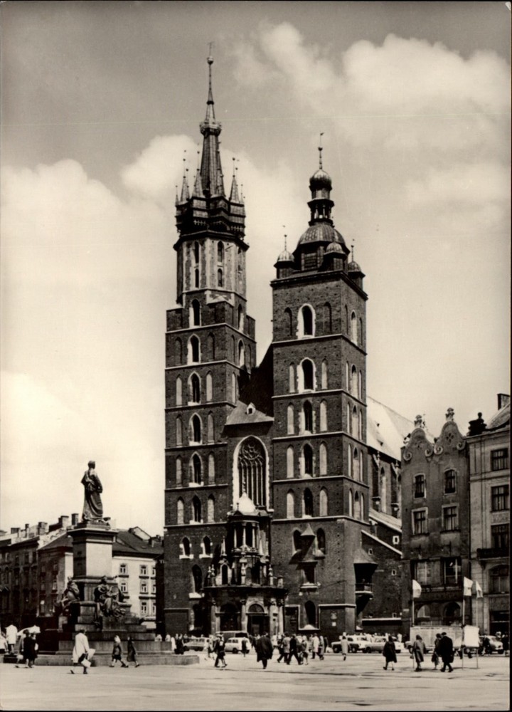 RPPC Church of Our Lady Krakow Poland vintage postcard x941