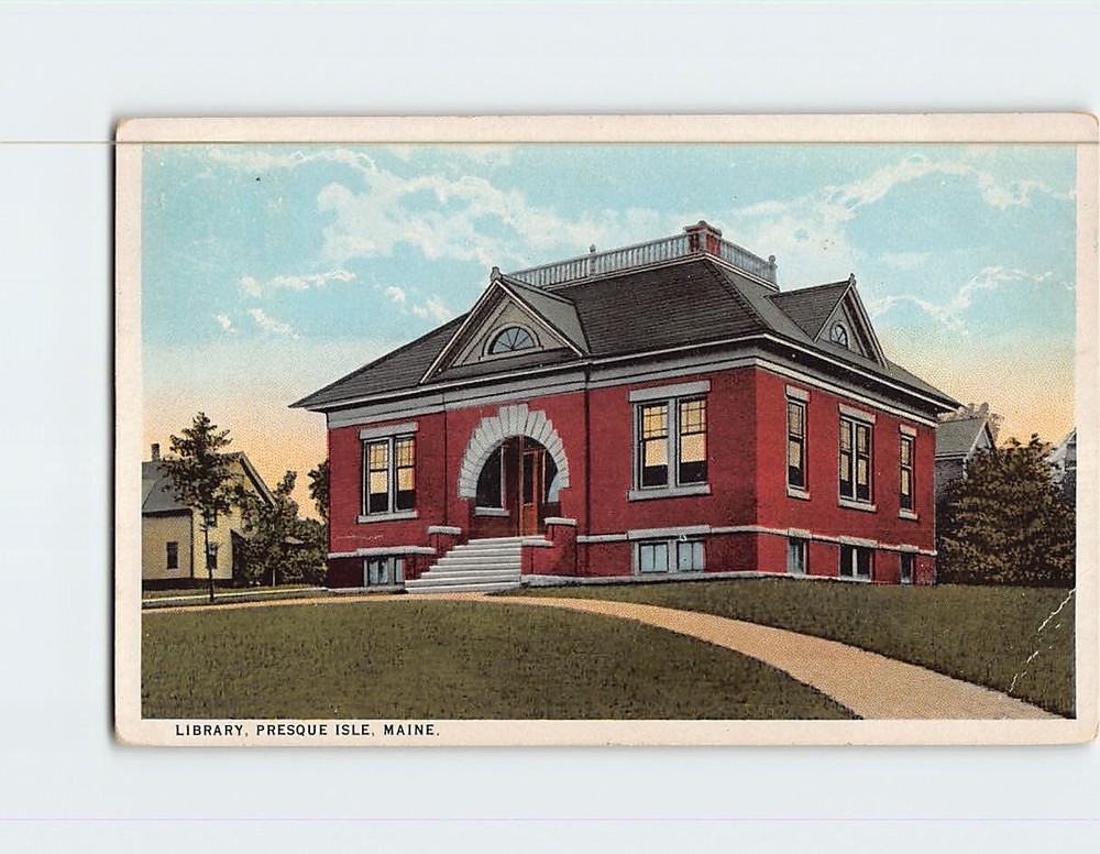 Postcard Library Presque Isle Maine USA