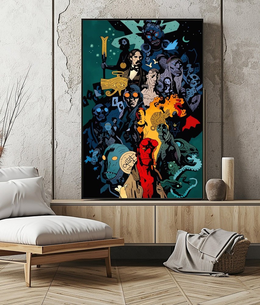 Hellboy B.P.R.D. Mike Mignola Comic Book Fantasy Wall Art Decor Poster