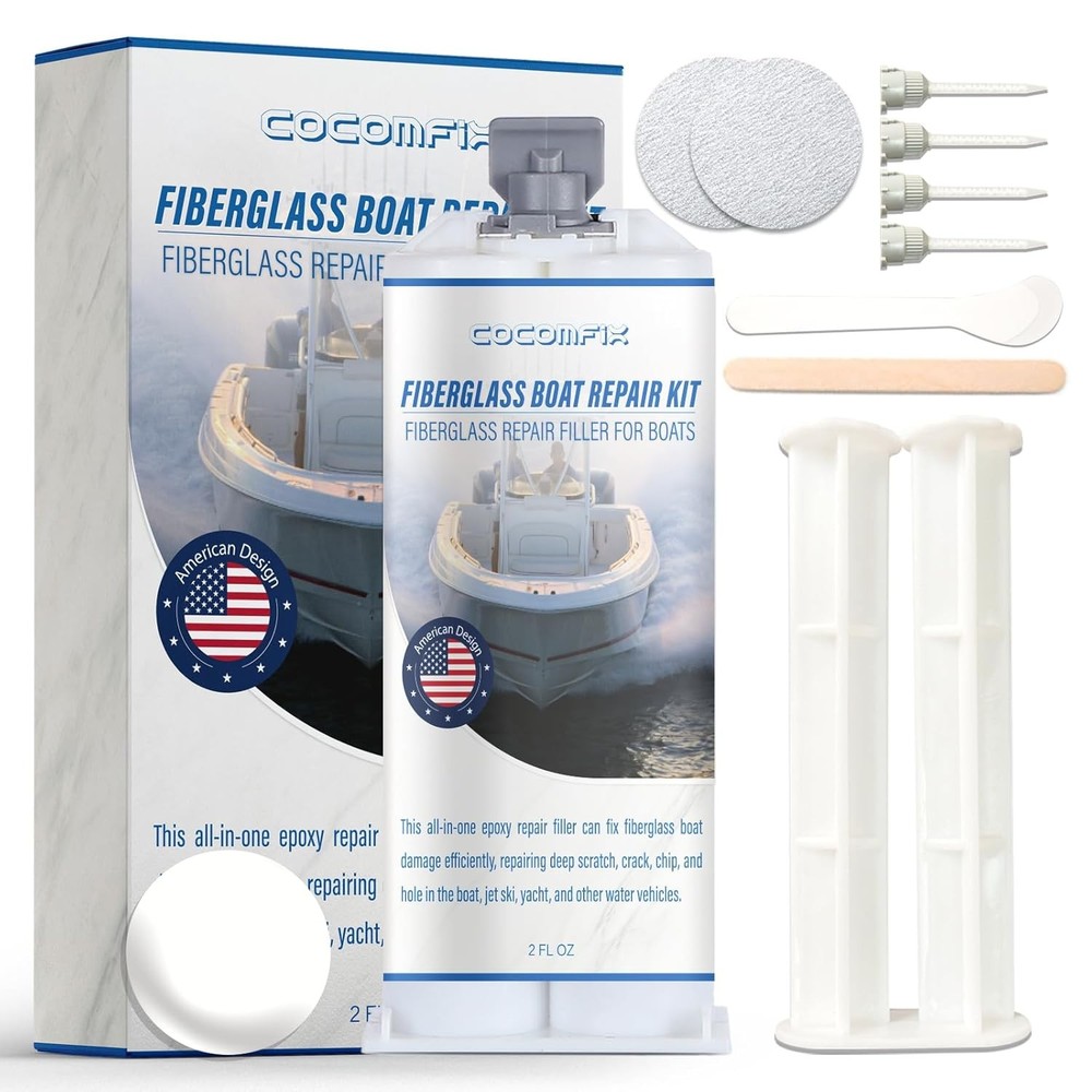 Boat Gel Coat Repair Kit White Marine Fiberglass Restoration Kit