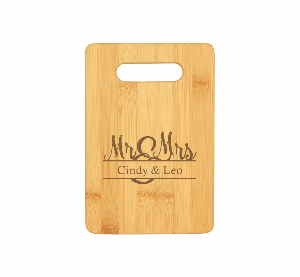 Personalized  Cindy & Leo BAMBOO CUTTING BOARD | LASER ENGRAVED