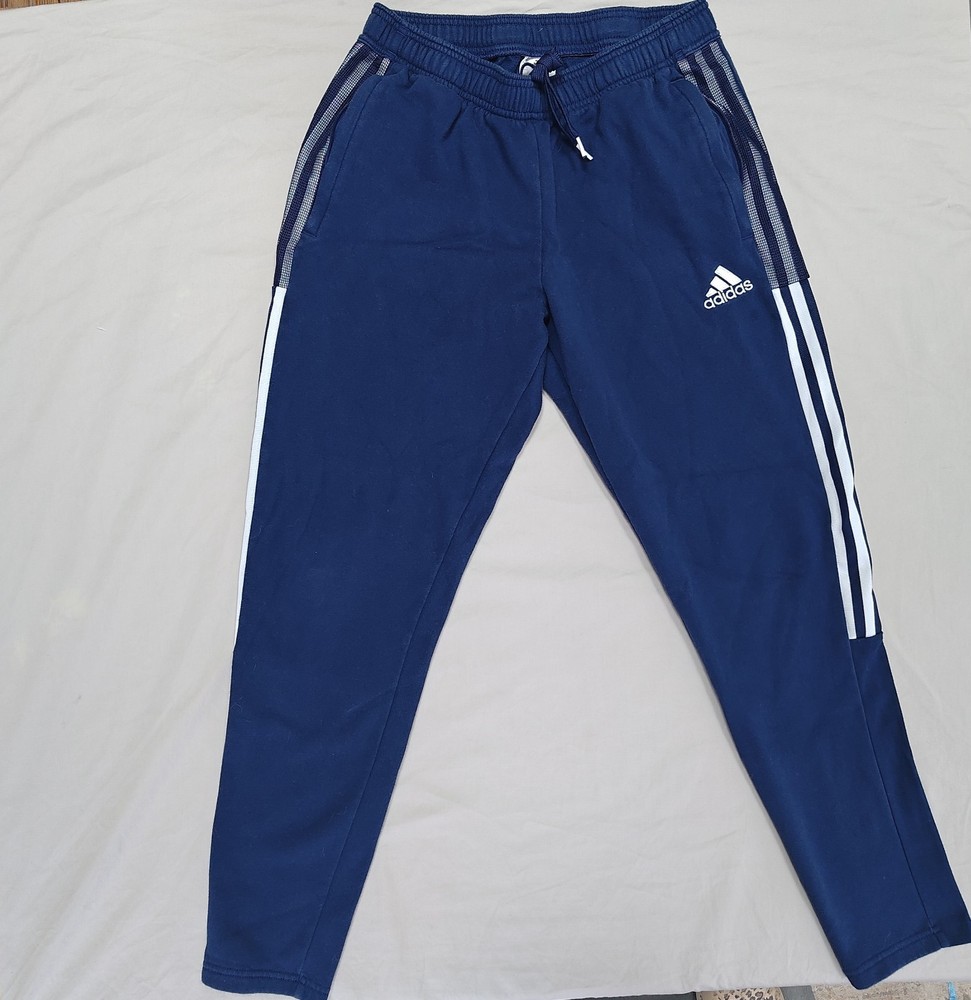 Adidas Men Active Pants Medium Logo Jogger Mesh Detail Drawstring Elastic Waist