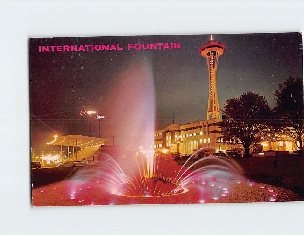Postcard International Fountain Seattle World's Fair Washington USA