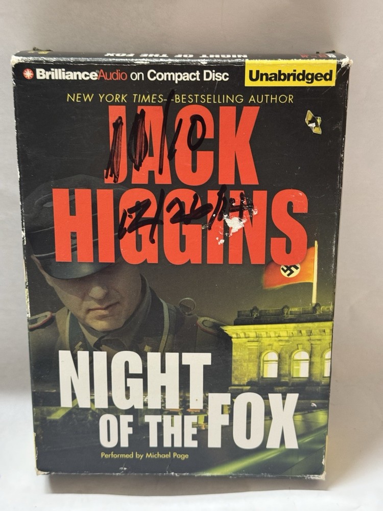 Night of the Fox by Jack Higgins Audio Cd Set Of 7