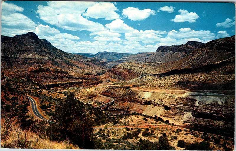 Postcard PANORAMIC SCENE Between Globe & Show Low Arizona AZ m/09 AO9170