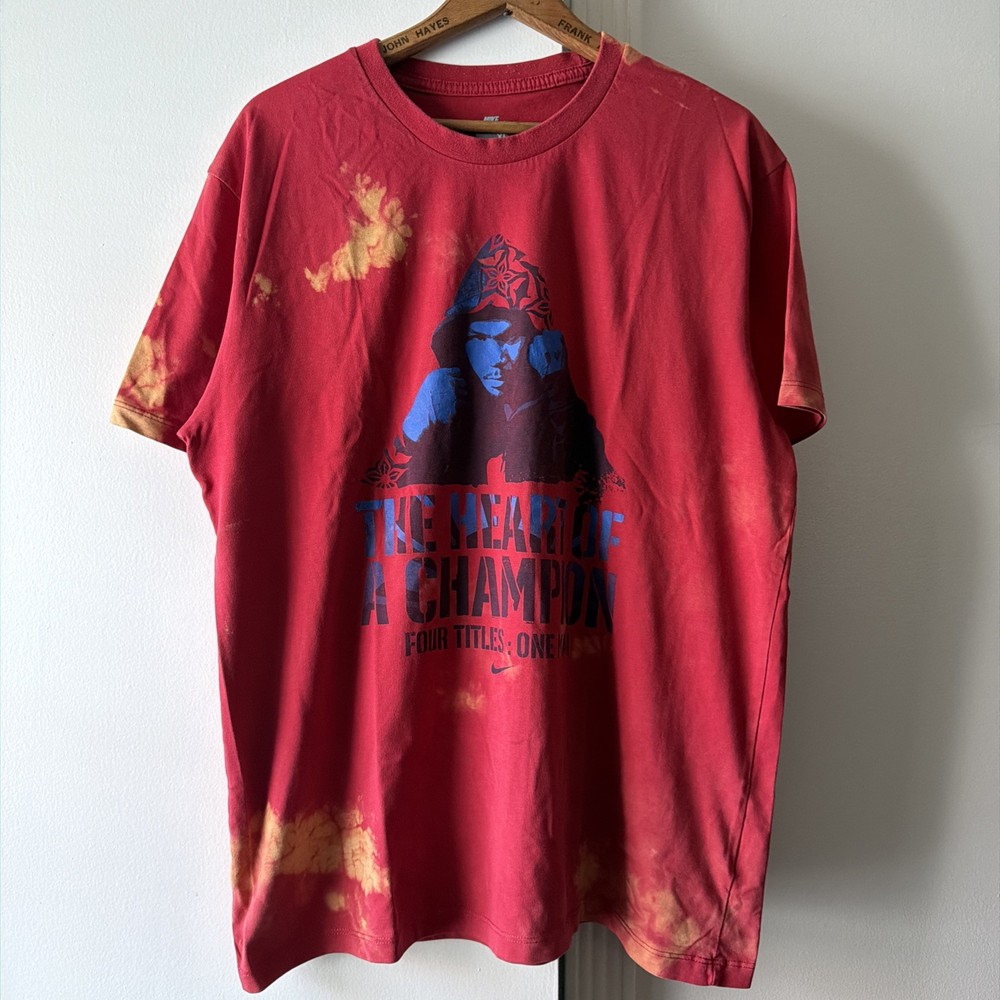 Vintage Nike Manny Pacquiao T Shirt Size XL Philippines Boxing RARE Y2K Tie Dye