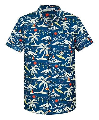 Hawaiian Aloha Shirt Casual Summer Beach Vacation Men's Tropical Gift